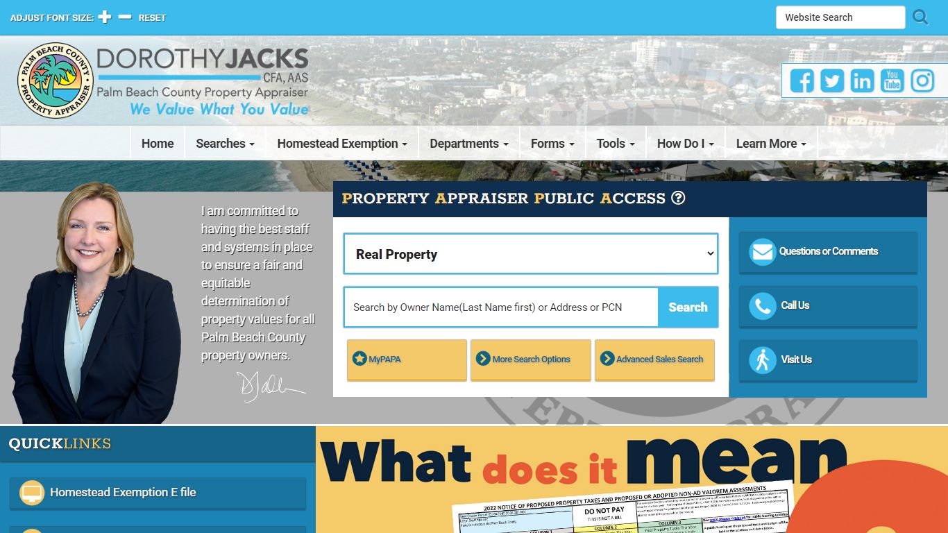Property Appraiser, Palm Beach County, Florida, USA