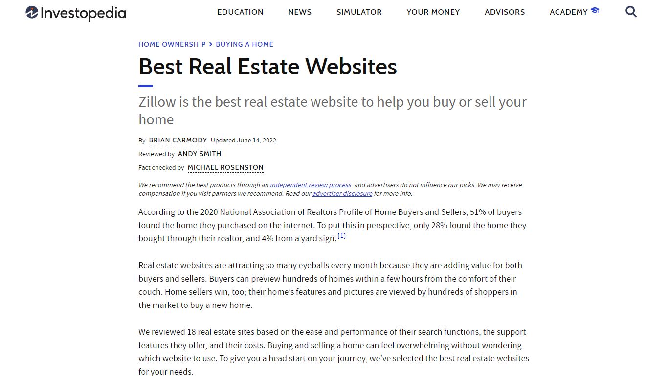 The 7 Best Real Estate Websites of 2022 - Investopedia